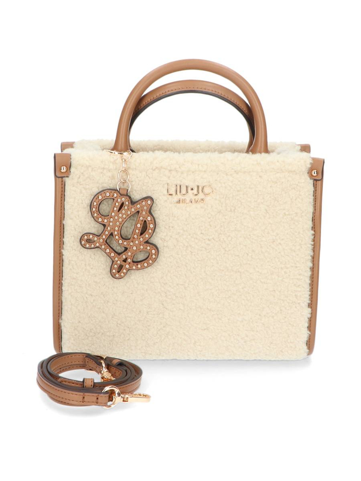 Creme kleurige teddy handtas Tote Liu Jo