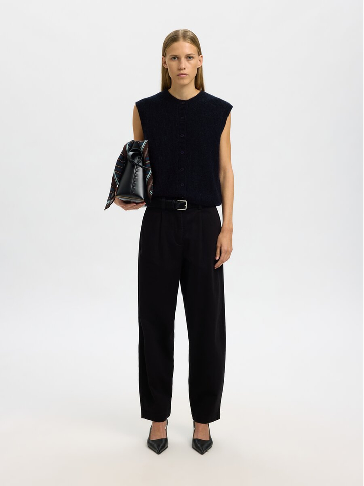 Donkerblauwe gilet zonder mouwen Slwlulu Selected