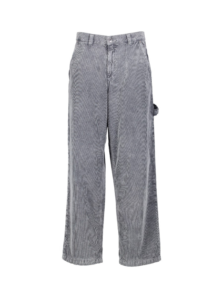 Grijz ecargo broek in ribfluweel Sibilla Velvet Haikure