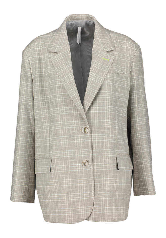 Beige oversized geruite blazer Imperial 