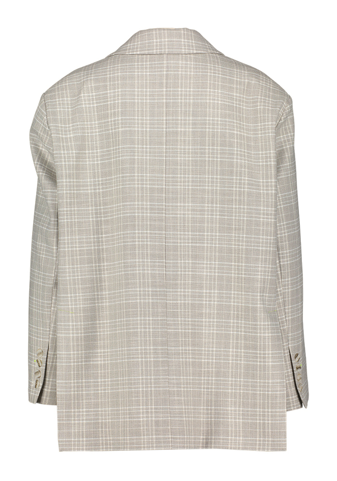 Beige oversized geruite blazer Imperial 