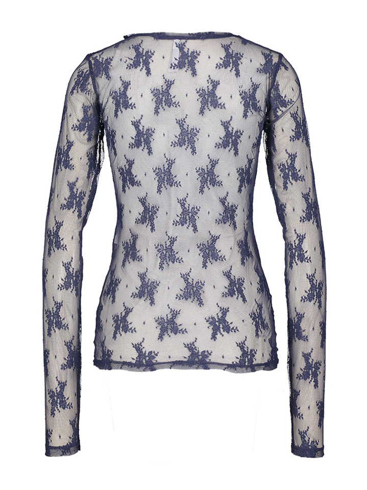 Blauw kanten t-shirt met lange mouwen Imperial 