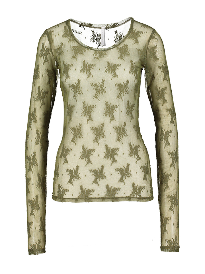 Kaki kanten t-shirt met lange mouwen Imperial 