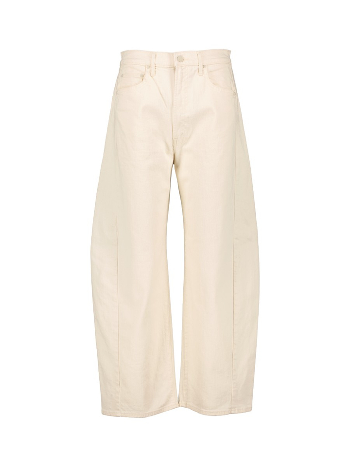 Ecru barrel fit jeans Mother 