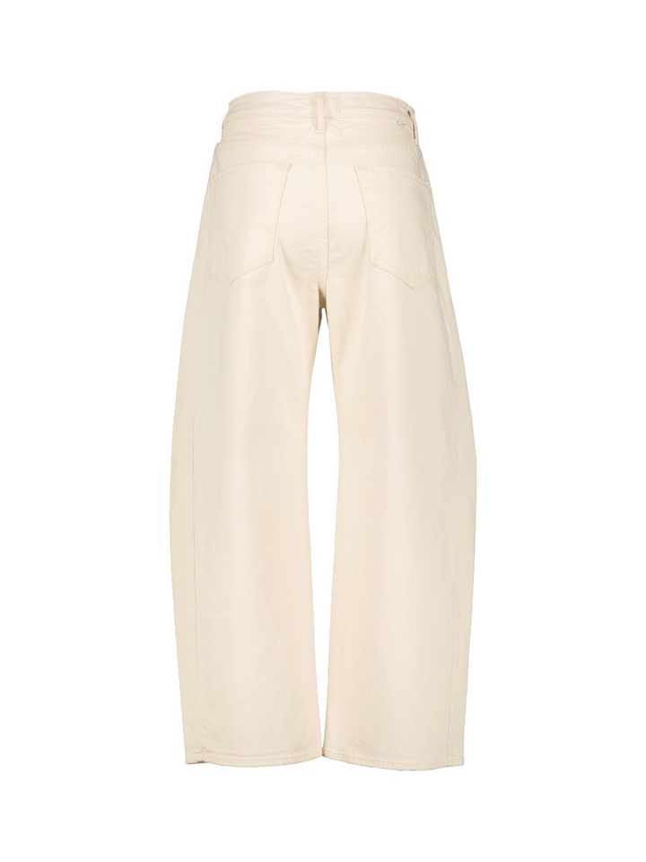 Ecru barrel fit jeans Mother 