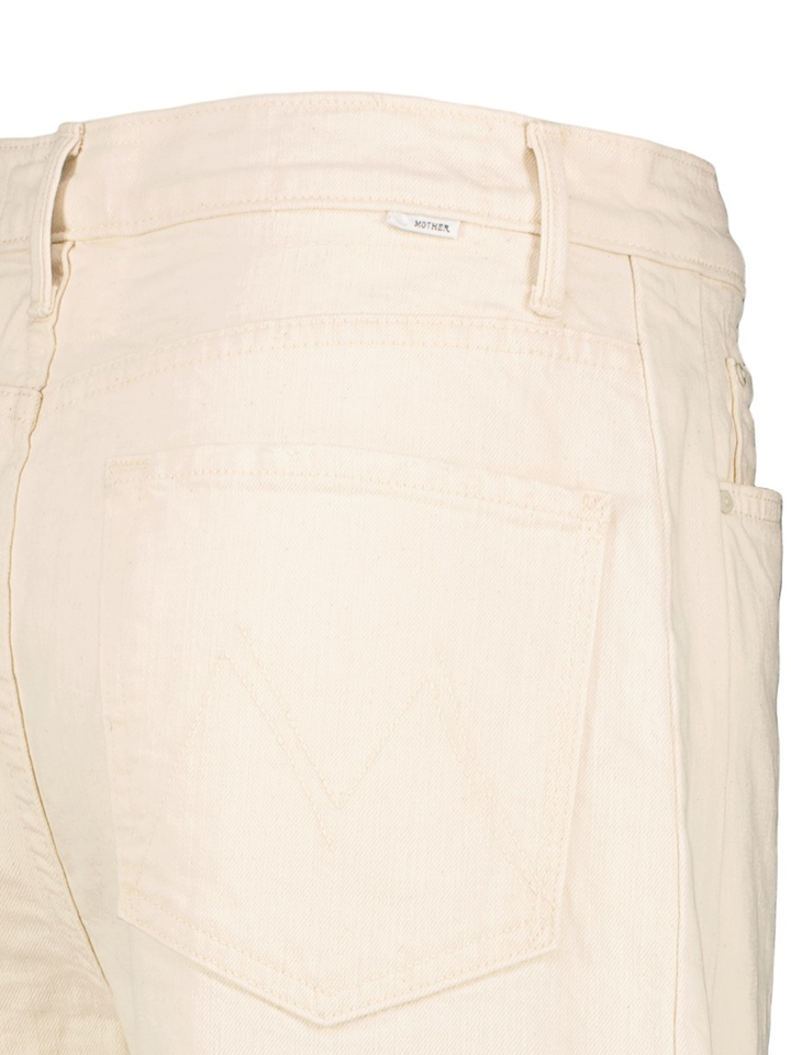 Ecru barrel fit jeans Mother 