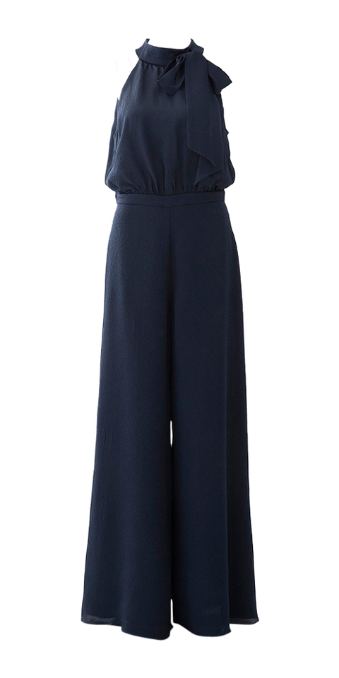 Donkerblauwe geklede jumpsuit Swing