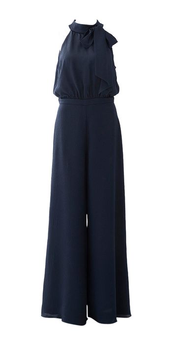 Donkerblauwe geklede jumpsuit Swing