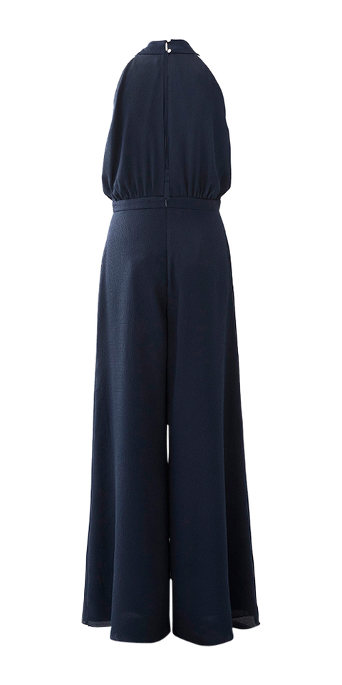 Donkerblauwe geklede jumpsuit Swing