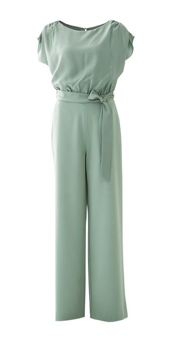 Lichtgroene geklede jumpsuit Swing