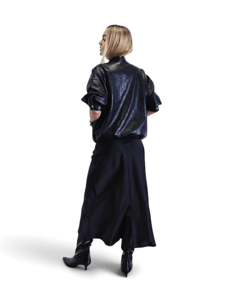 Zwarte lederlook jas Vegan Withblack