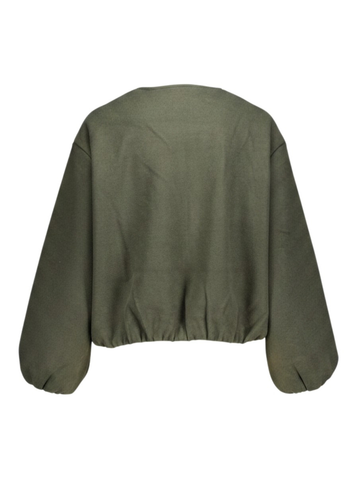 Donkergroene jas Bomber Withblack