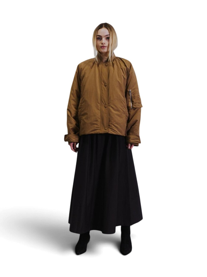 Camel kleurige bomberjas Grappy Bomber Withblack