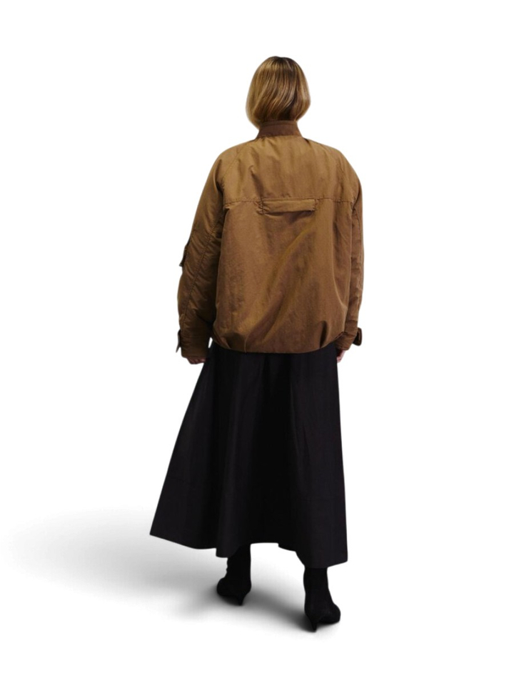 Camel kleurige bomberjas Grappy Bomber Withblack