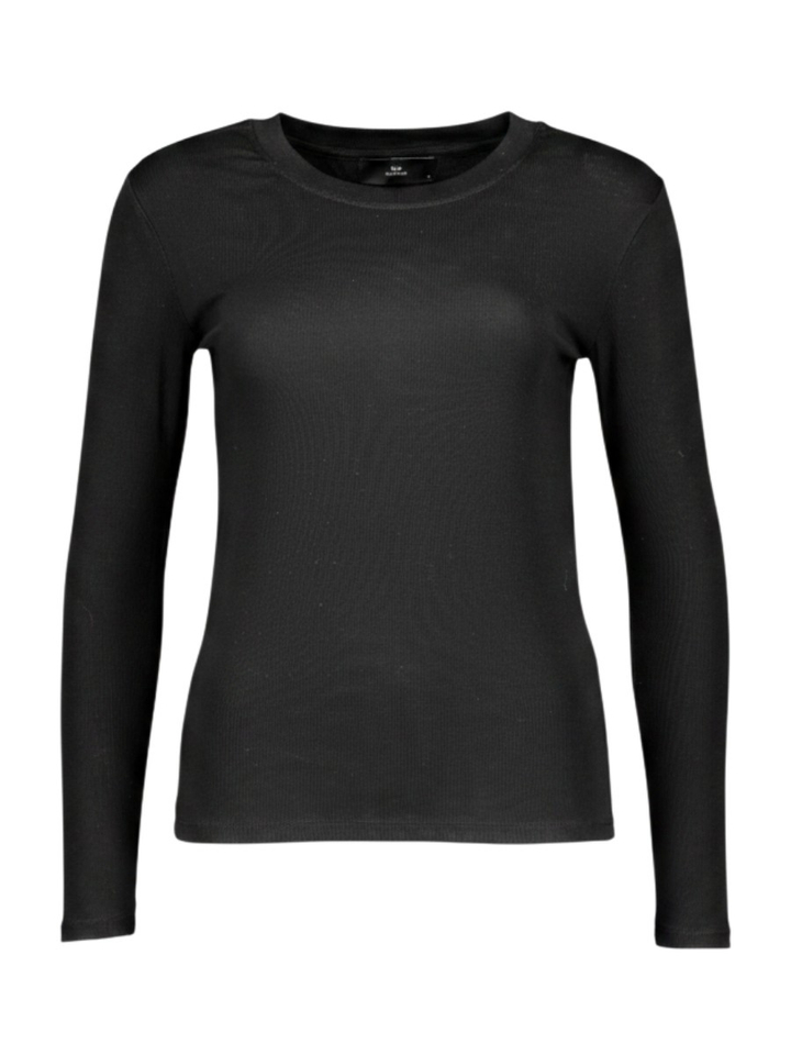 Zwarte t-shirt met lange mouwen Withblack