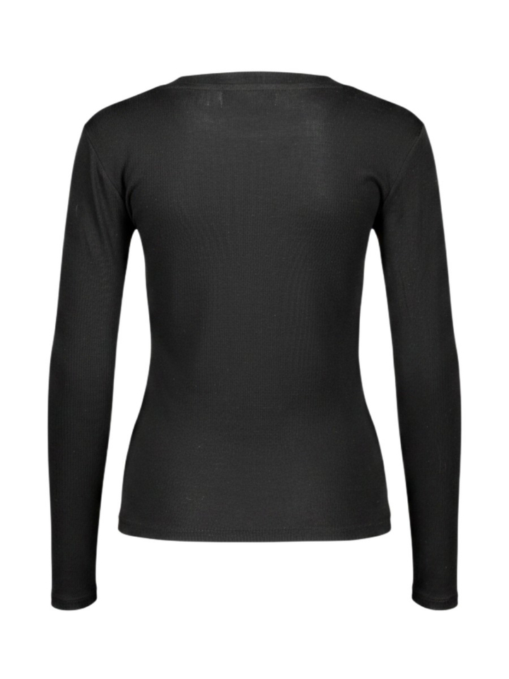 Zwarte t-shirt met lange mouwen Withblack