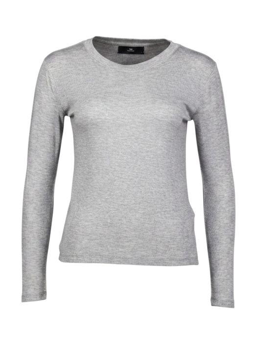 Grijze T-shirt met lange mouwen Josephine LS Tee Withblack