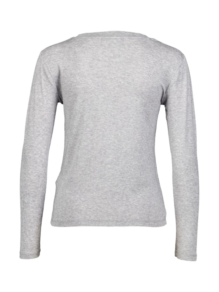 Grijze T-shirt met lange mouwen Josephine LS Tee Withblack