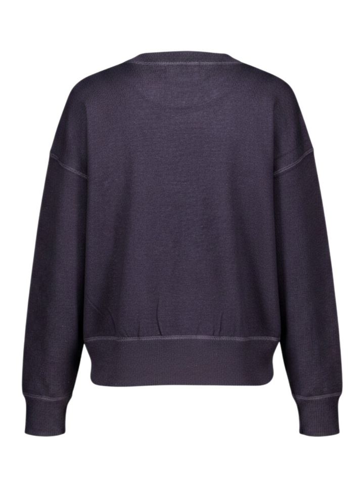 Donkerblauwe trui met ronde hals Margot LS Withblack