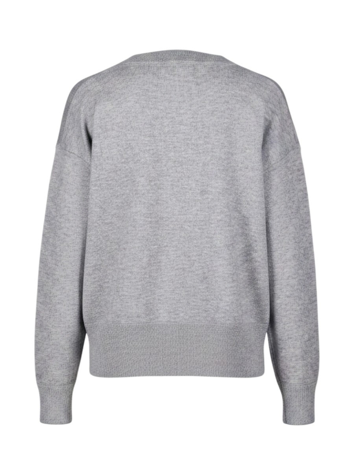Grijze turi met ronde hals Margot LS Withblack