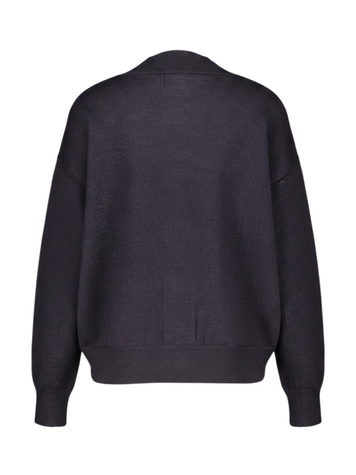 Donkerblauwe cardigan Margot LS Cardigan Withblack
