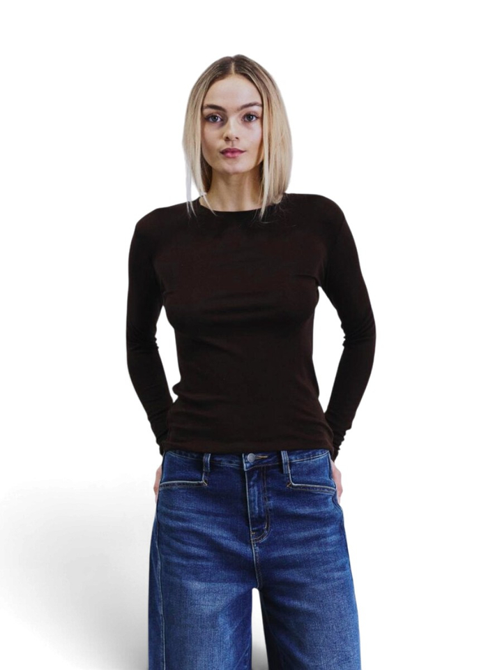 Bruine T-shirt Withblack 