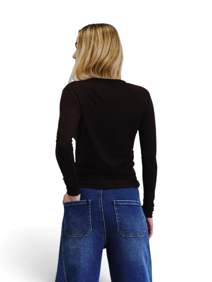 Bruine T-shirt Withblack 