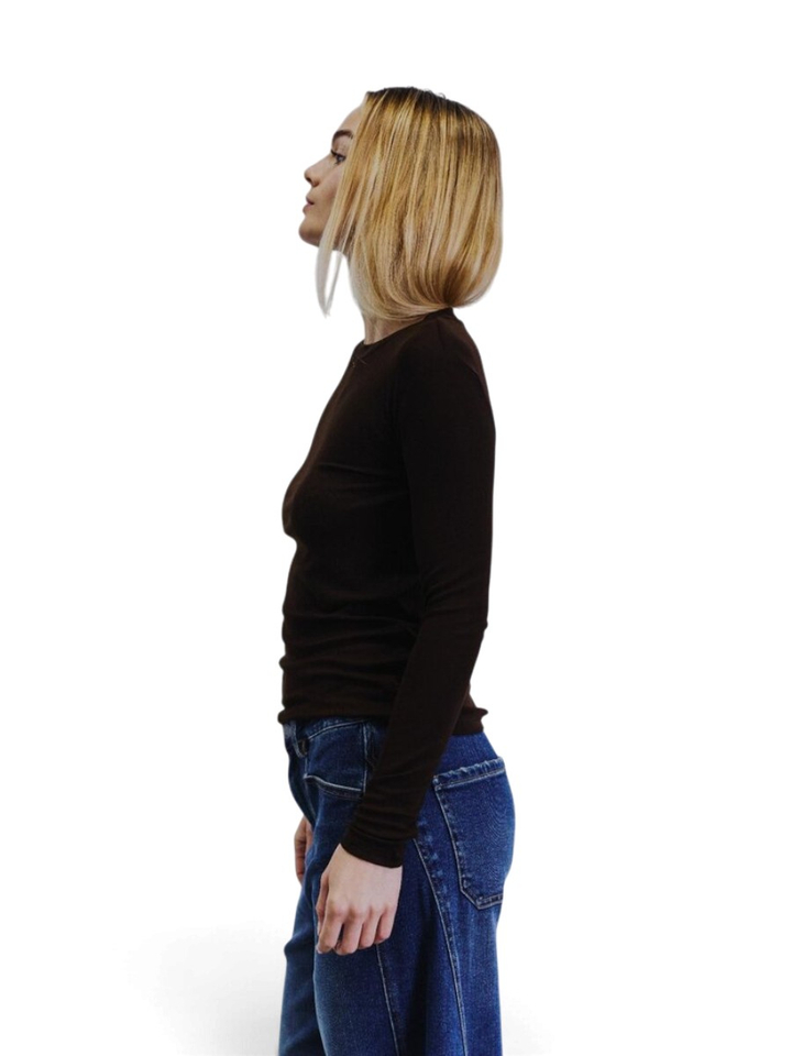 Bruine T-shirt Withblack 