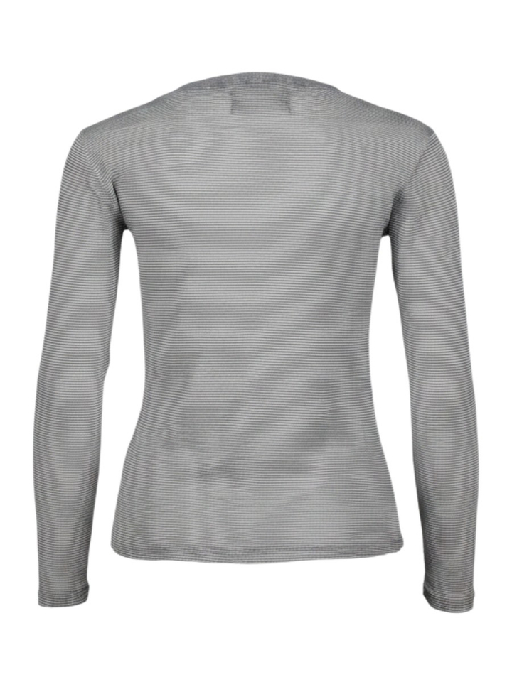 Grijs gestreepte t-shirt met lange mouwen Withblack