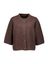 Donkerbruine gebreide gilet Withblack