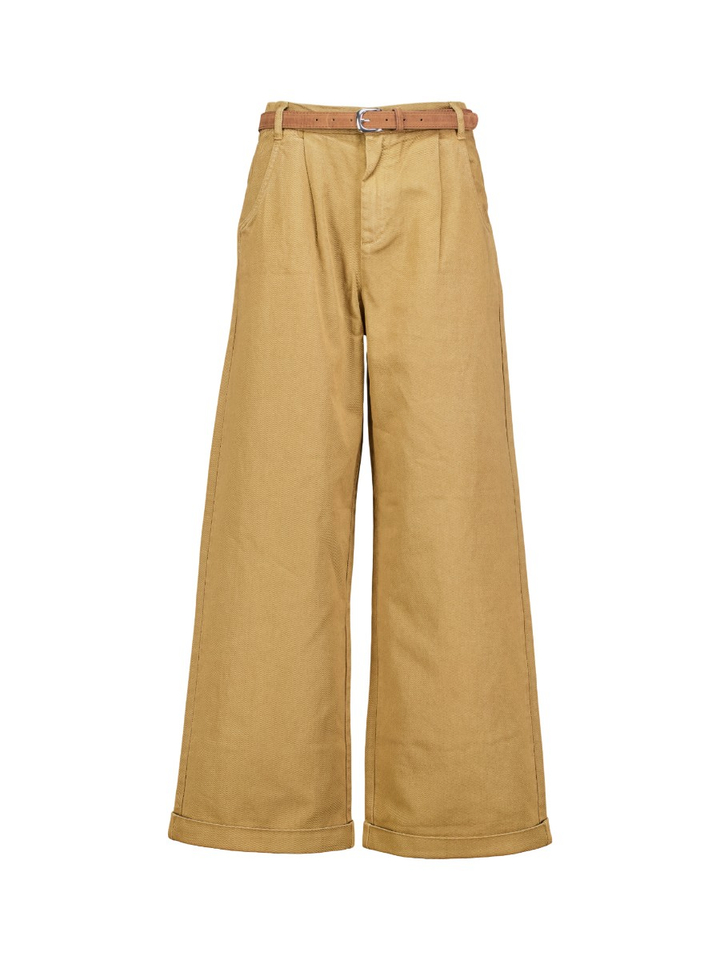 Dark camel lange broek Withblack