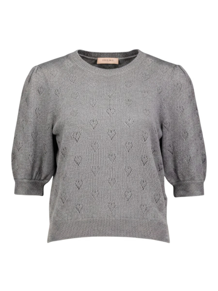 Grijze trui met hartjes patroon Twinset 