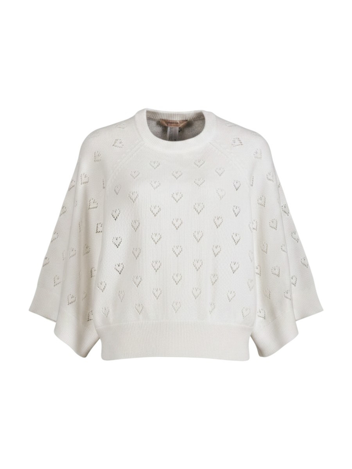 Ecru trui met hartjes detail Twinset Milano