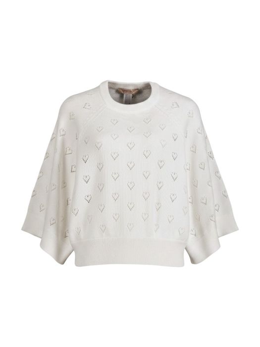 Ecru trui met hartjes detail Twinset Milano