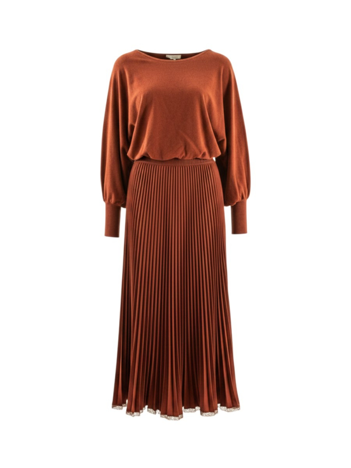 Roestkleurig casual kleed Twinset Milano