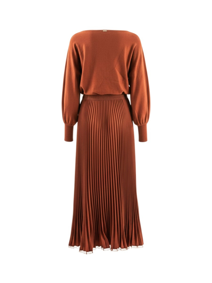 Roestkleurig casual kleed Twinset Milano