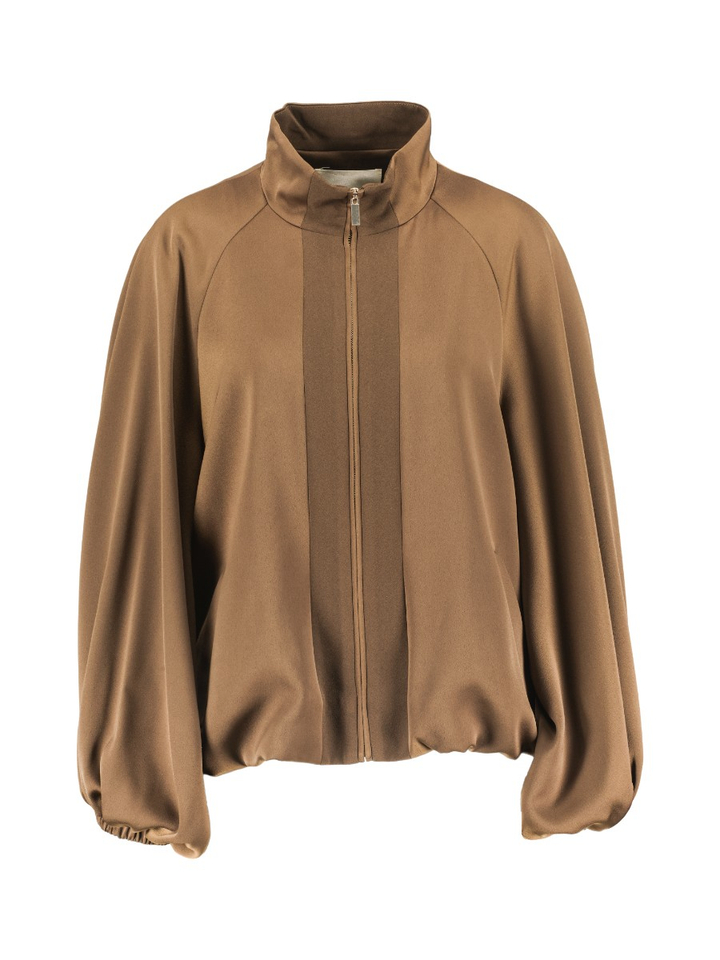 Bruine jas met wijde mouw Twinset 