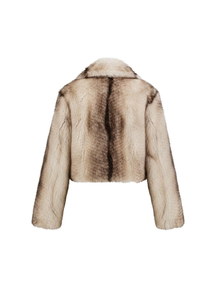 Bruine jas in imitatiebont Twinset