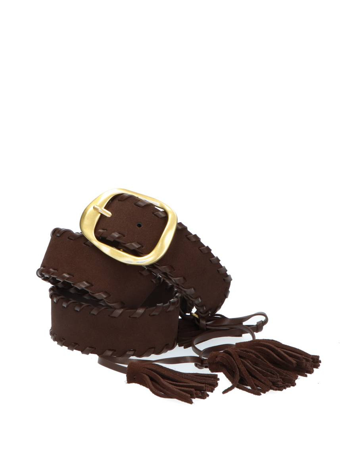 Bruin lederen riem Twinset
