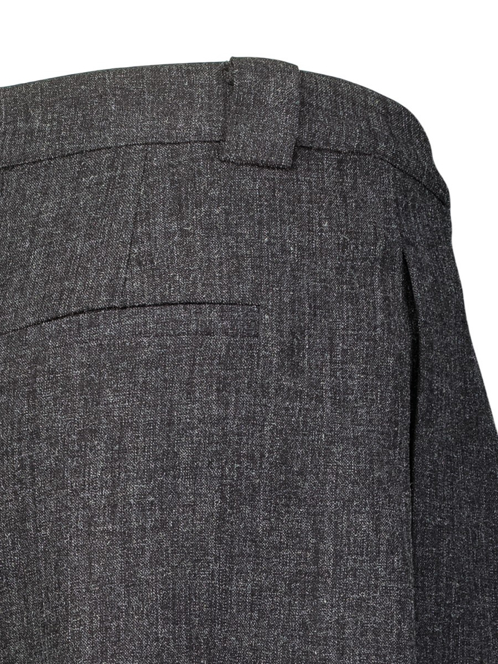 Grijze wijde broek met bandplooi Eleh