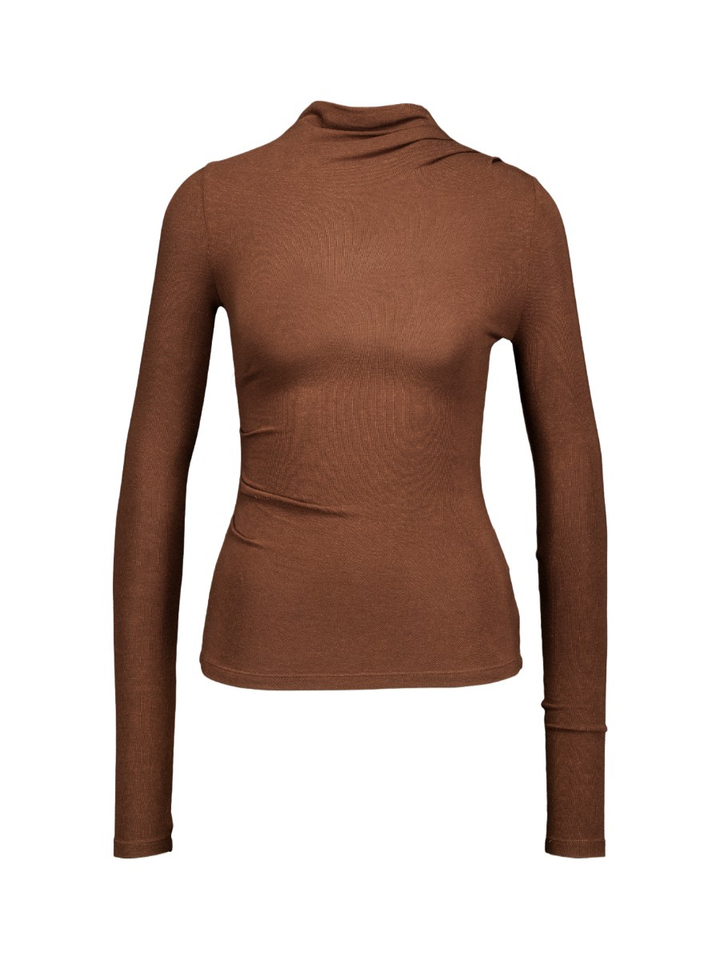 Donkerbruine fijne pull Eleh