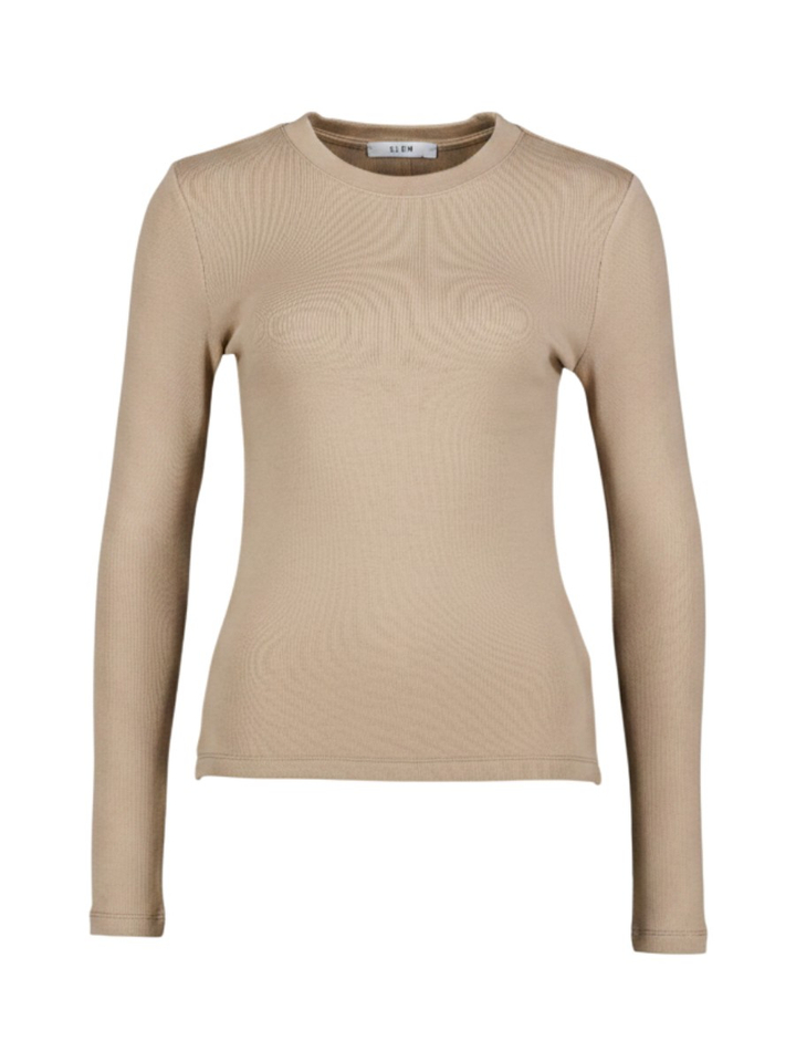 Beige shirt met lange mouwen ELEH