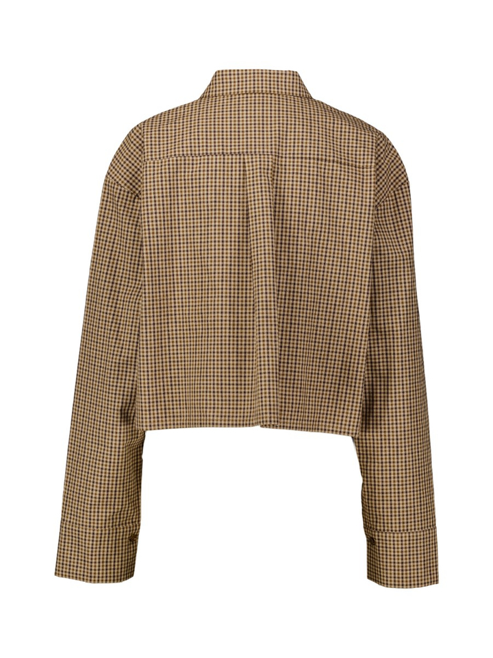 Beige korte bloes in ruit motief Eleh 