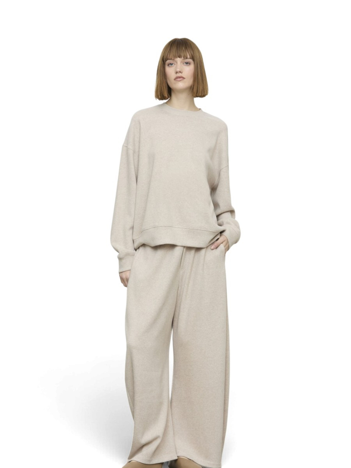 Beige sweater met ronde hals Eleh