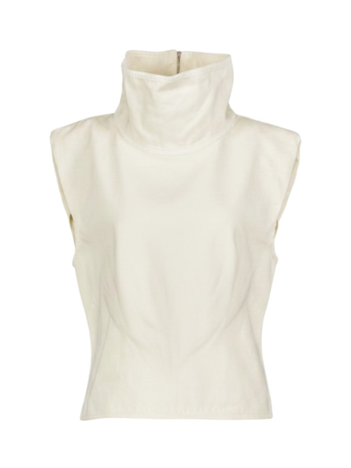 Beige blouse in jeansstof Tomo Collectors Club