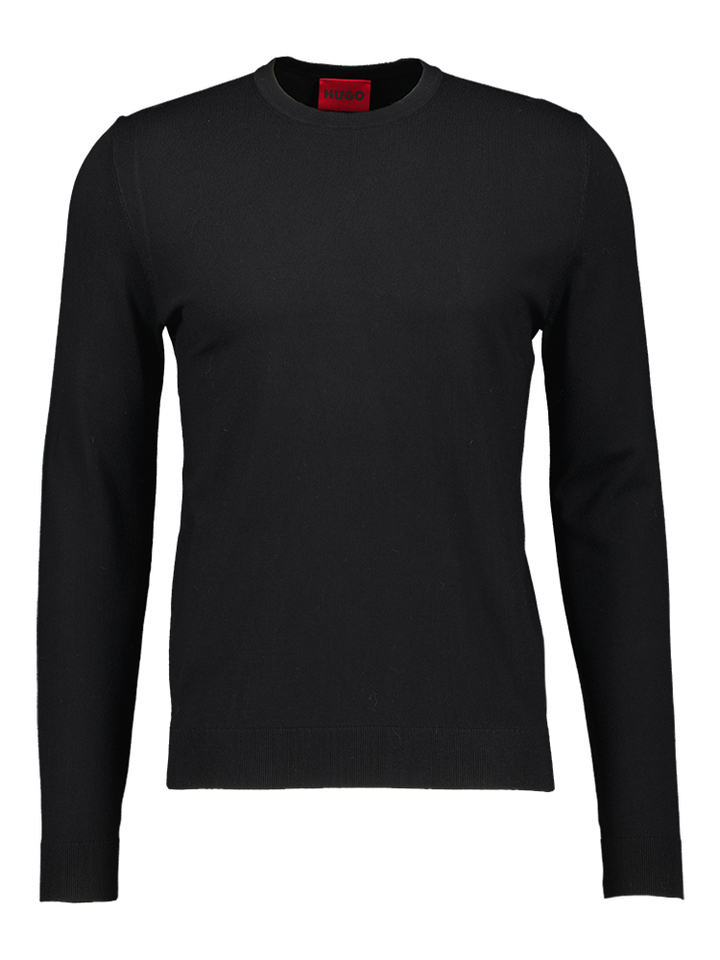 Zwarte trui met ronde hals Hugo Boss