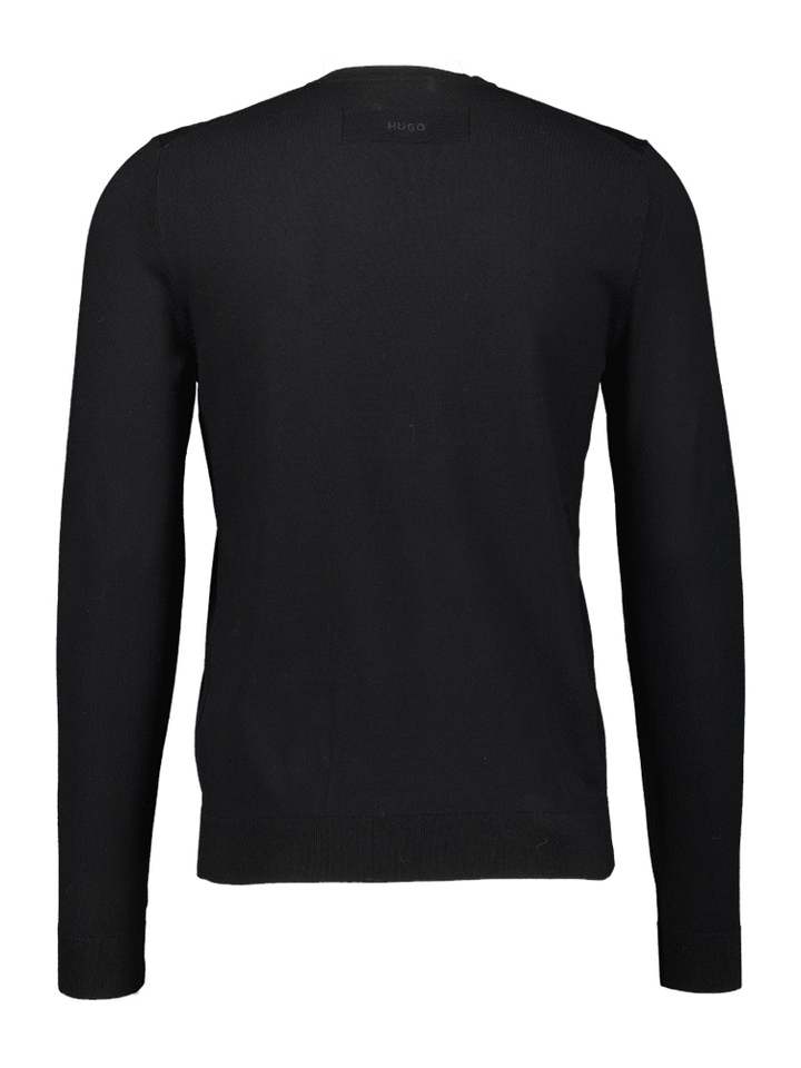 Zwarte trui met ronde hals Hugo Boss