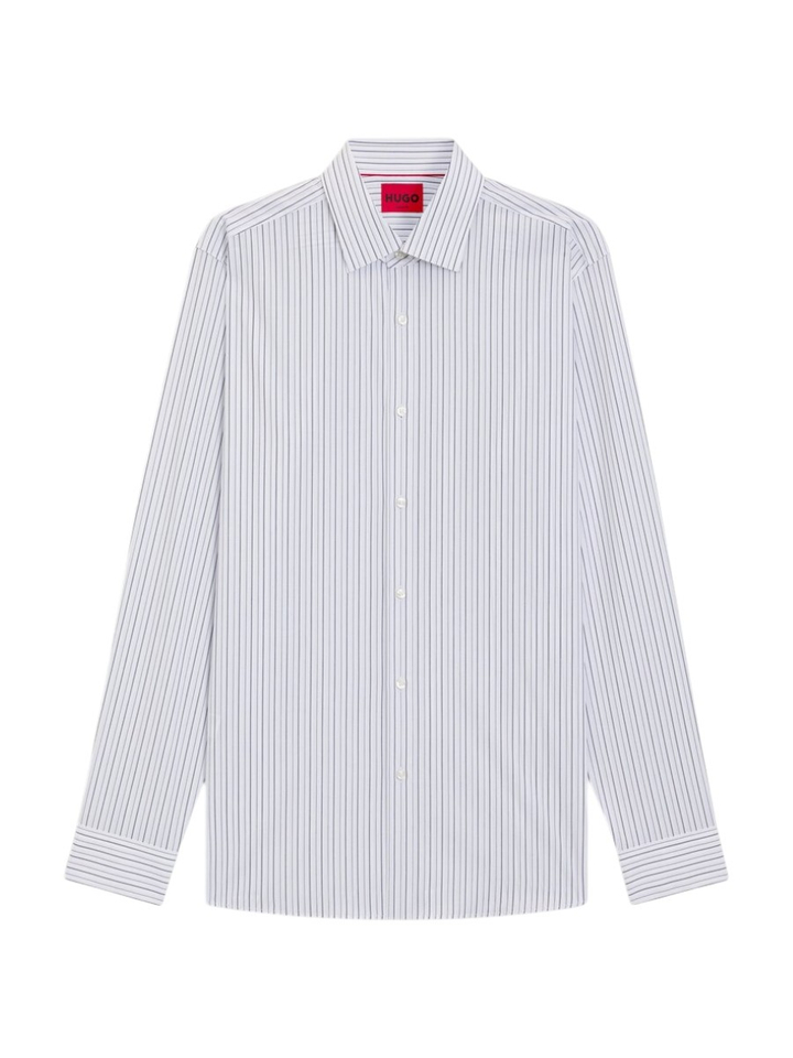 Wit hemd met blauwe strepen (regular fit) met lange mouwen Hugo Boss 