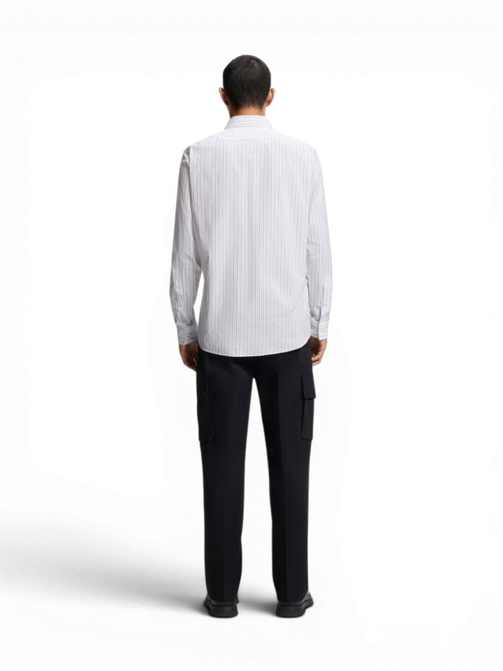 Wit hemd met blauwe strepen (regular fit) met lange mouwen Hugo Boss 