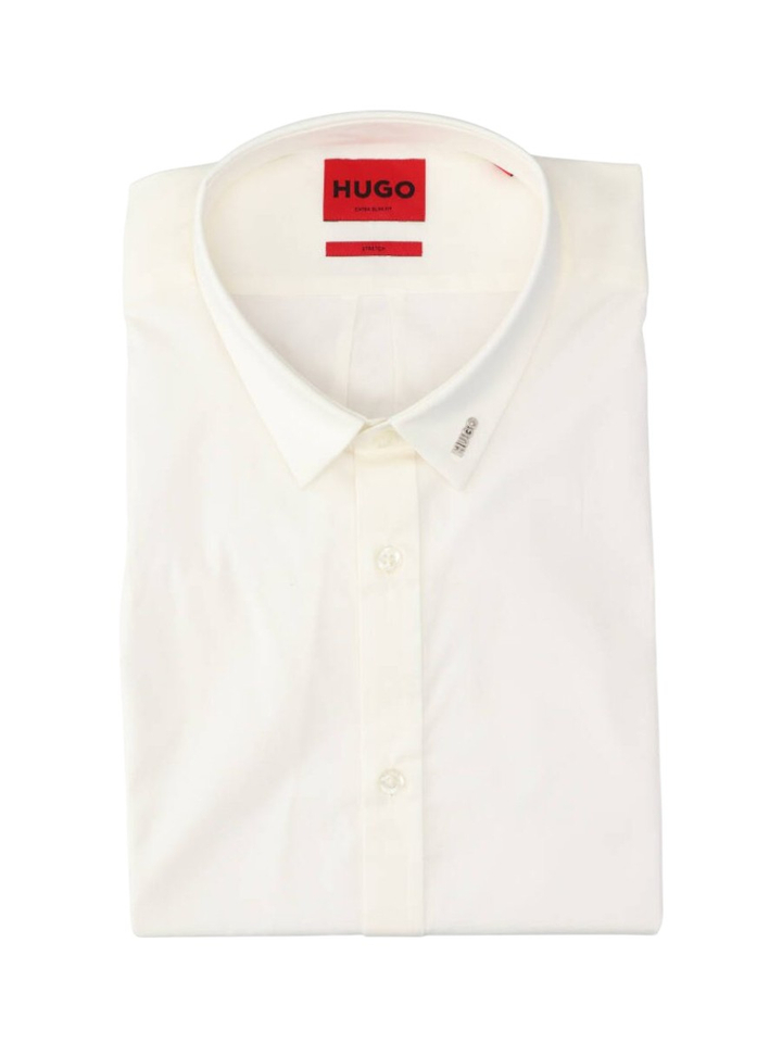 Open white katoenen hemd (extra slim fit) met lange mouwen Hugo Boss 